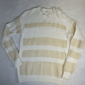 Derek Lam Size P Petite Crosby Sweater Ivory Mohair, Wool & Cotton Pullover Knit